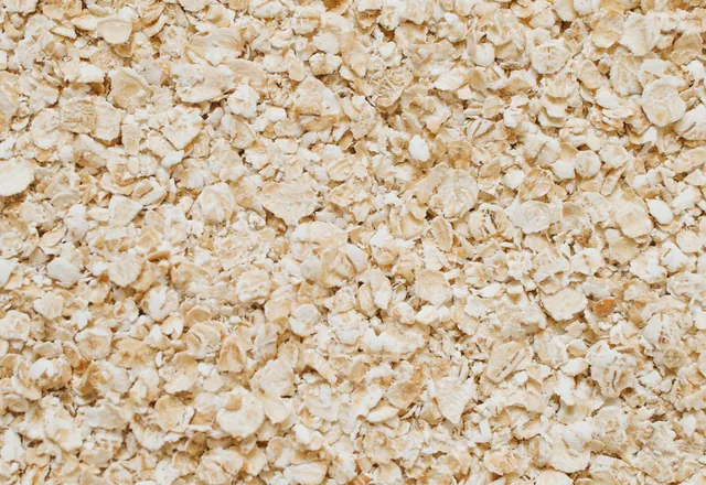 A close-up of rolled oats